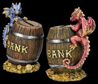 Money Box Set of 2 - Colourful Dragons