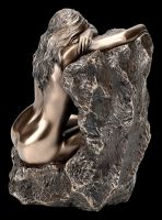 Female Nude Figurine - Woman Leaning Exhausted on Rock