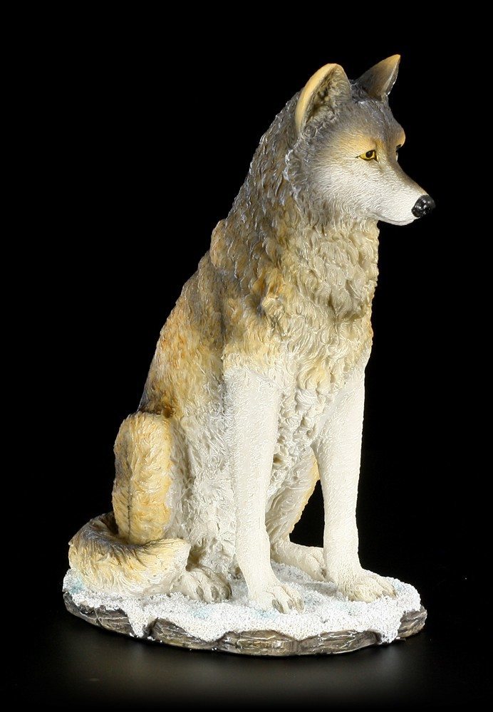 Wolf Figur - sitzend