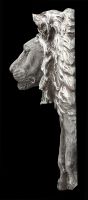 Wandrelief - Majestätischer Löwe silber