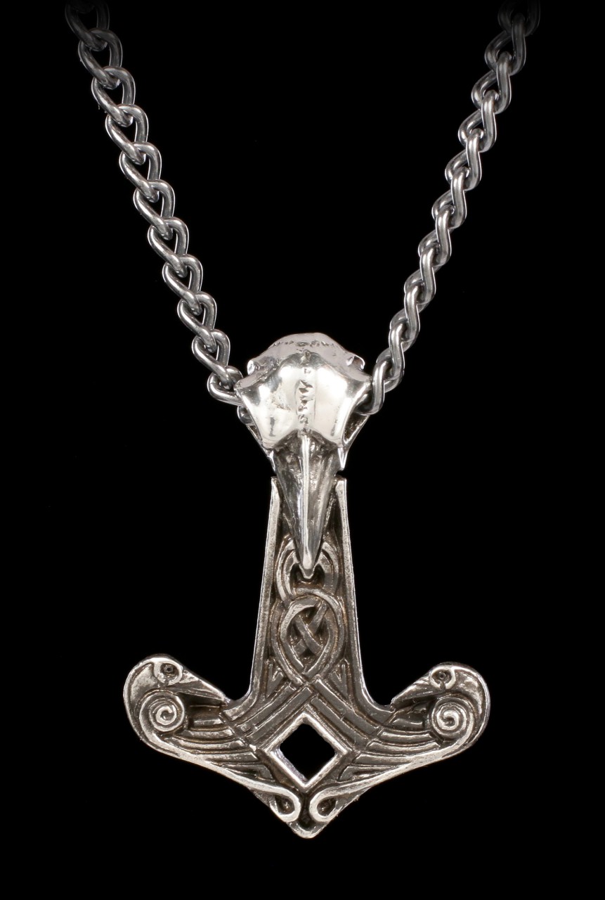 Alchemy Gothic Necklace - Raven Hammer