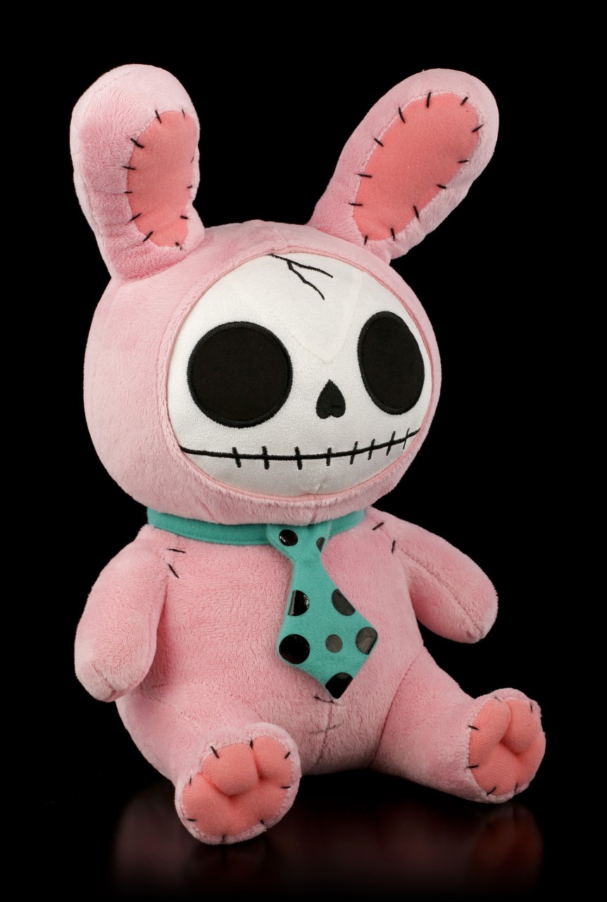 Furry Bones Plush Figurine - Pink Bun-Bun