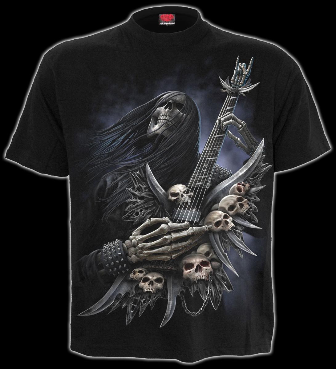 T-Shirt - Heavy Metal Skelett - Rock On