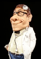 Funny Job Figurine - Doctor with Headlamp