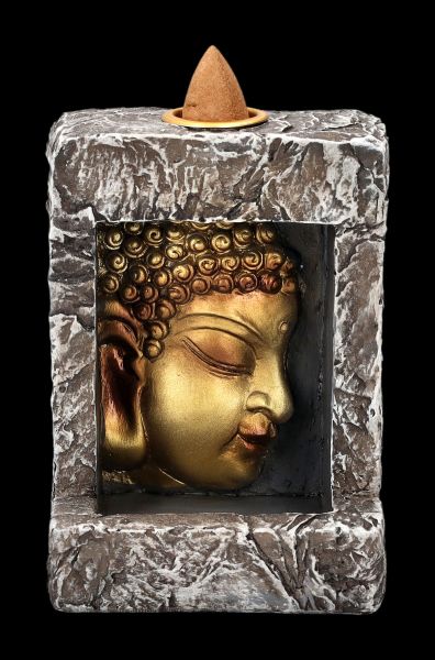 Backflow Incense Burner - Buddha Head Column
