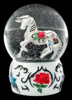 Schneekugel Pferd - Tribal Rose