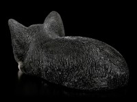 Baby Katzen Figur - Schlafend schwarz-weiß