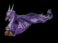 Incense Burner - Purple Dragon with Skulls