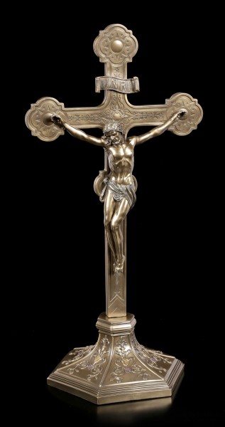 Großes Kruzifix mit Jesus - Tischkreuz