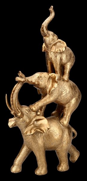 Stacked Elephants Figurine