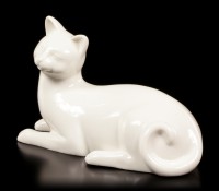 Porzellan Katze - Liegend