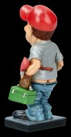 Funny Job Figurine - Plumber with Pipe Wrench