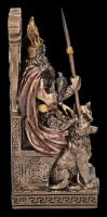 Odin Figurine Small on Throne with Wolves