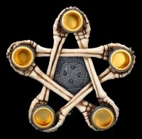Kerzenhalter - Skeletthände Pentagramm
