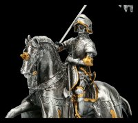 Pewter Knight on Horse with Flag