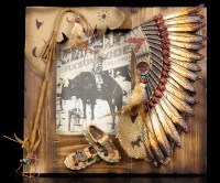 Indian Wooden Picture Frame - Chief