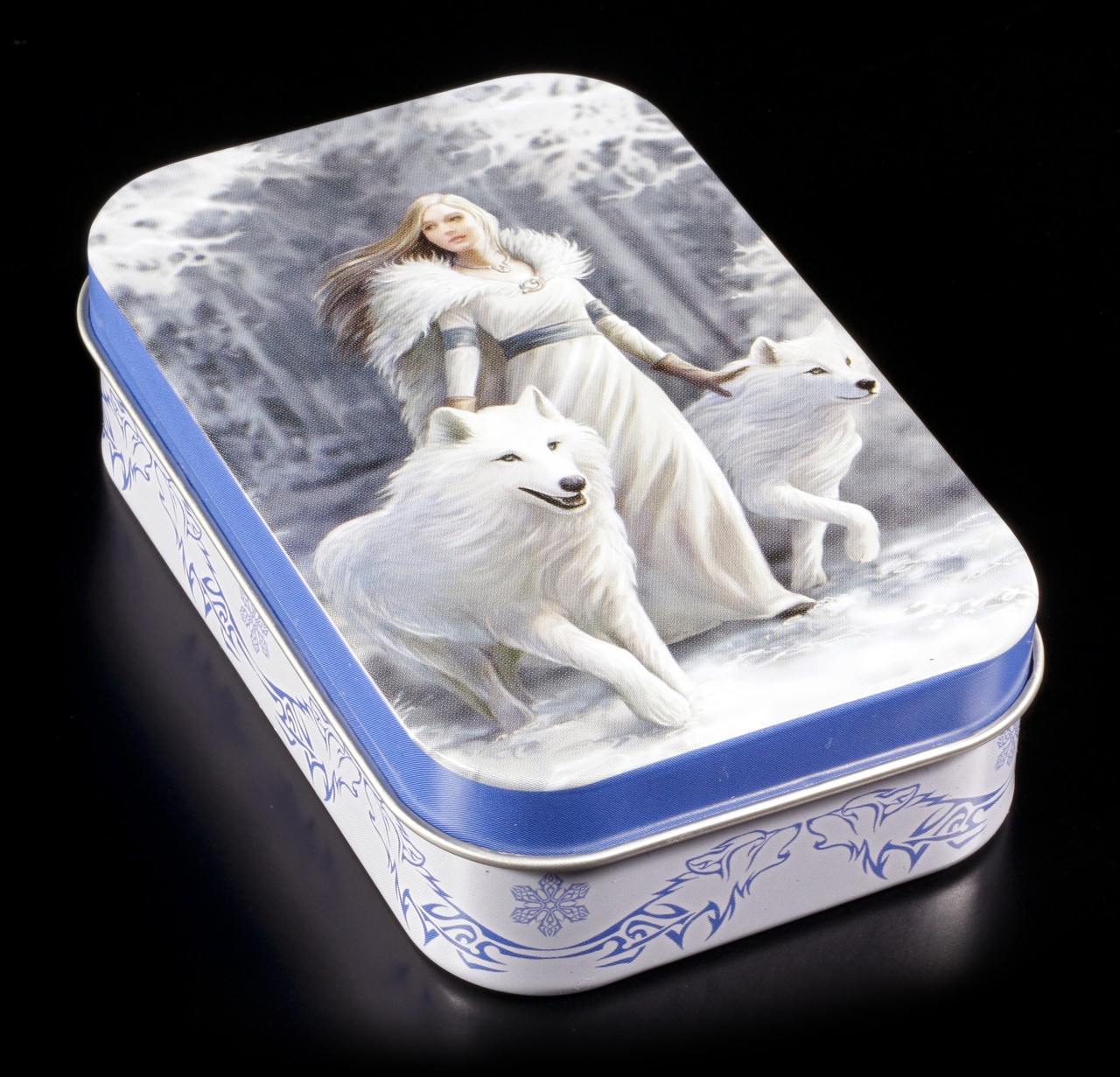 Metal Box with Wolf - Winter Guardians by Anne Stokes