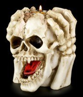 Totenkopf Teelichthalter - Furchtbare Kopfweh