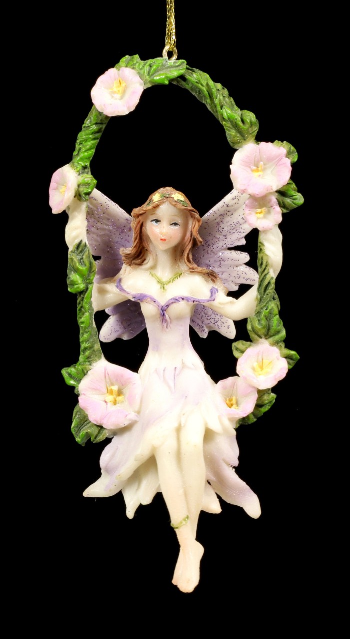 Purple Fairy Figurine on Swing