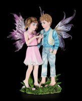 Elfen Figur - Junge und Mädchen - Schau, ein Schmetterling
