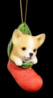 Christmas Tree Decoration Dog - Chihuahua in Stocking