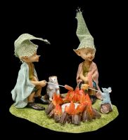Tea Light Holder - Pixie Goblin Figurine - Barbecue Dinner