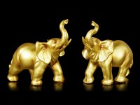 Elefanten Figuren - 2er Set goldfarben
