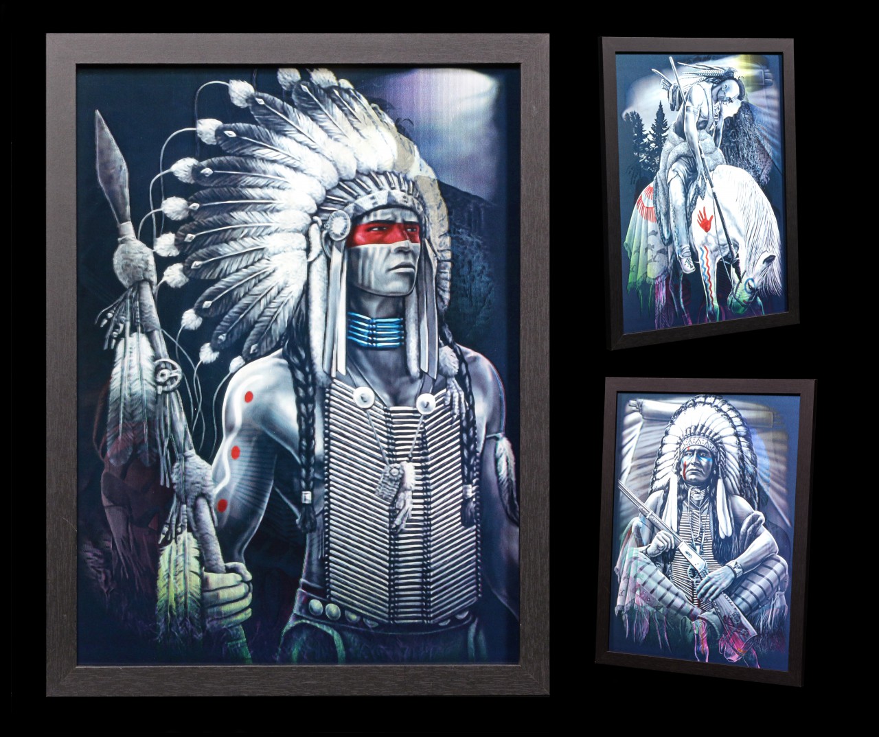 3D-Picture in Frame 3in1 - The Shaman