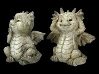Garden Dragon Figurines Set - Sitting
