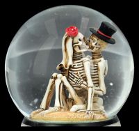 Snow Globe Skeleton Lovers - Love Never Dies