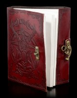 Leather Journal with Clasp - Baphomet