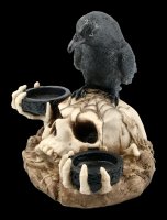 Tealight Holder - Raven on Skull