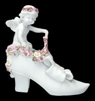 Angel Figurine - Cherub with Roses on Shoe
