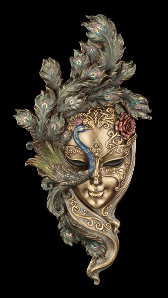 Venezianische Maske - Peacock Garden