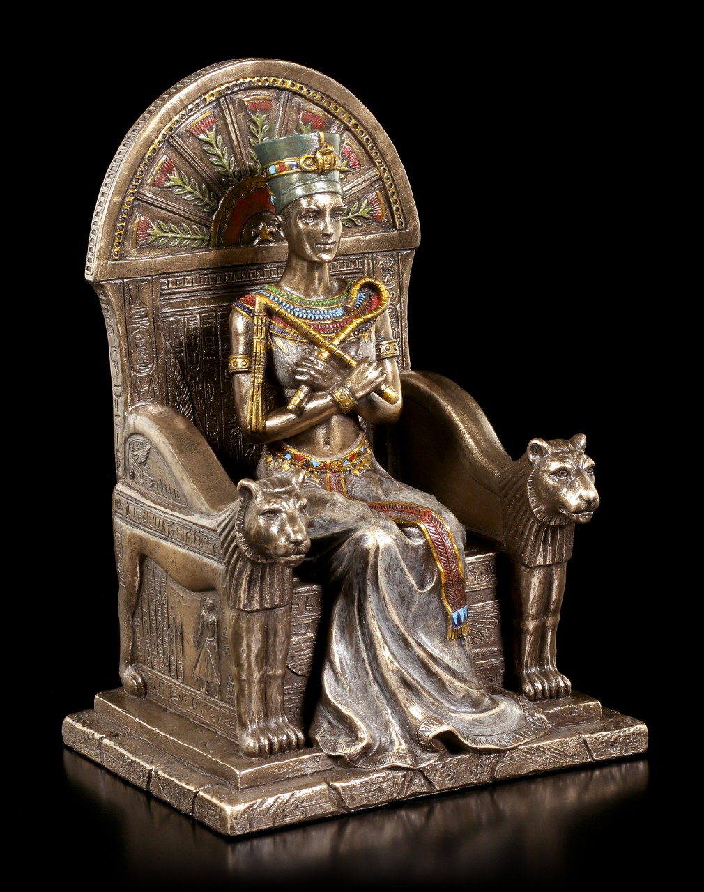 Nefertiti Figurine sitting on Throne