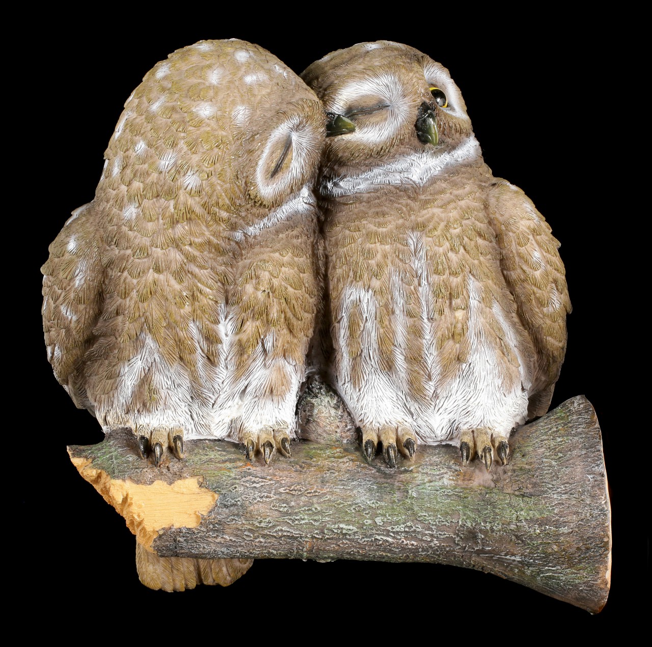Garden Figurine - Cuddling Owls