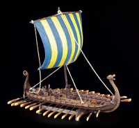 Viking Ship - Drakkar - Blue Sail