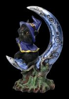 Hexen Katzenfigur - Sooky auf Halbmond