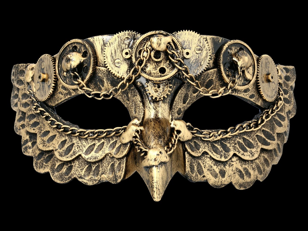 Steampunk Mask - Chain Owl