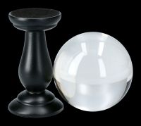 Clear Crystal Ball on Stand