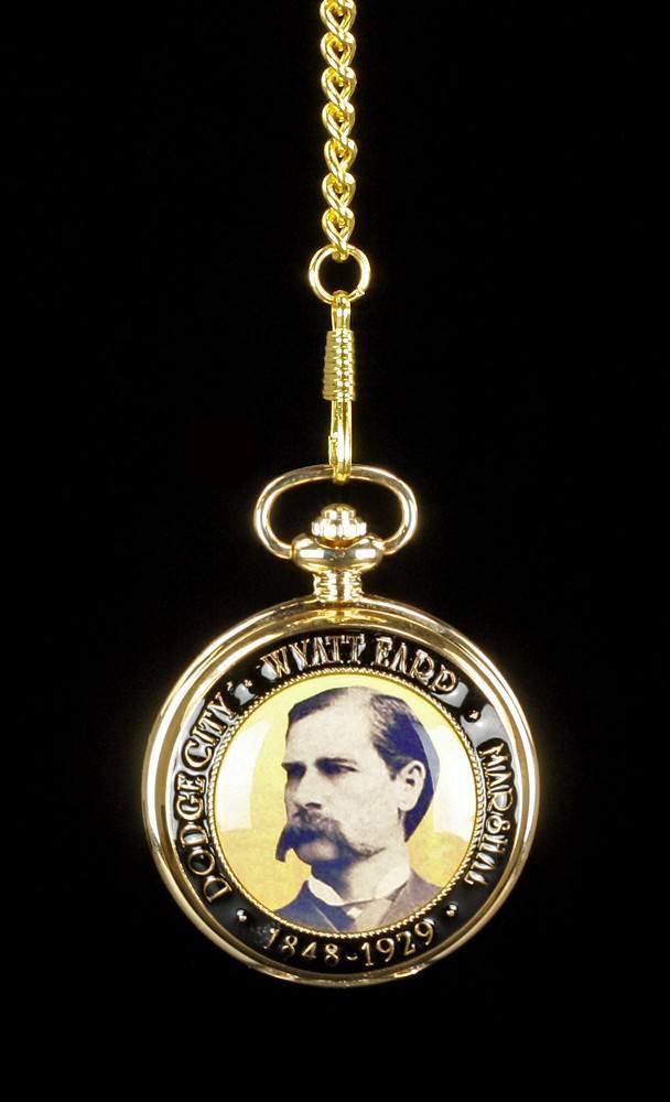 Pocket Watch - Western Round Wyatt Earp Gold Colors