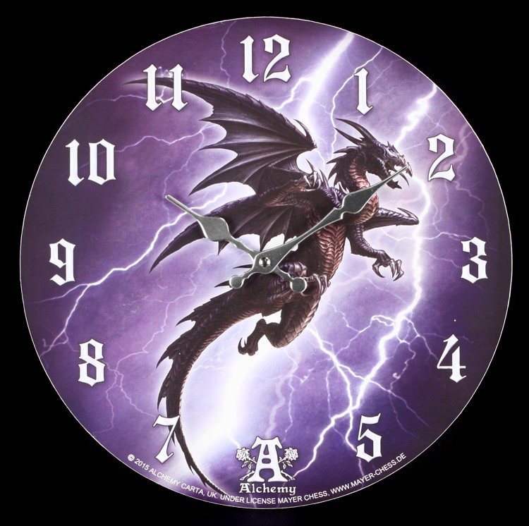 Clock - Lightning Dragon by Alchemy