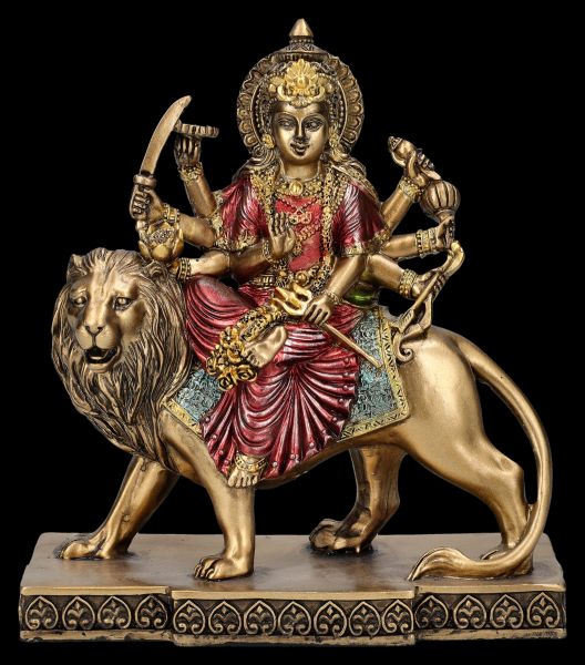 Durga Figur reitet auf Löwe