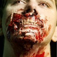 Latex Gesichtsteil - Mund Blutiges Grinsen