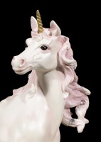 Unicorn Figurine on Meadow with Gemstones