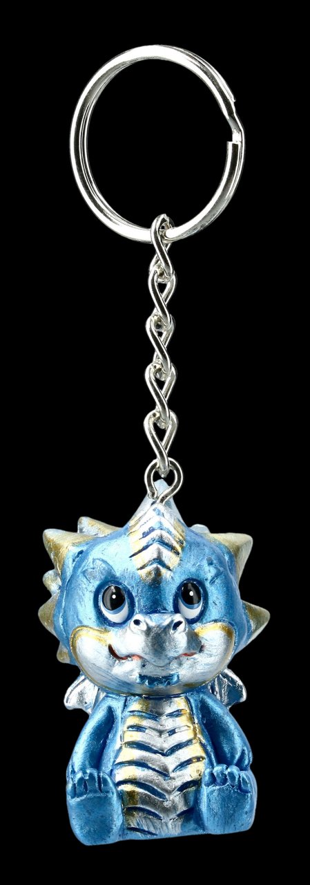 Keyring - Cute Dragon - blue