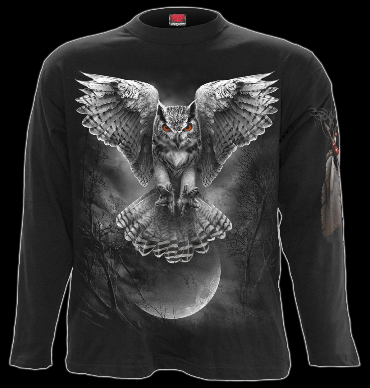 Wings Of Wisdom - Gothic Owl Longsleeve