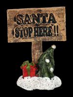 Elfen und Pixie Schild - Santa Stop Here