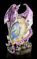 Dragon Figurine - Zemas on Egg with LED