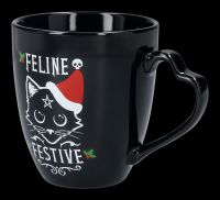 Tasse Weihnachts-Katze - Feline Festive